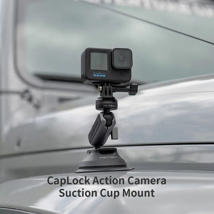 PGYTECH Caplock Suction Cup Camera Mount for DJI OSMO Action, Gopro, OSMO Pocket 3/2, Action Camera for Insta360 with 1/4"-20 Thread