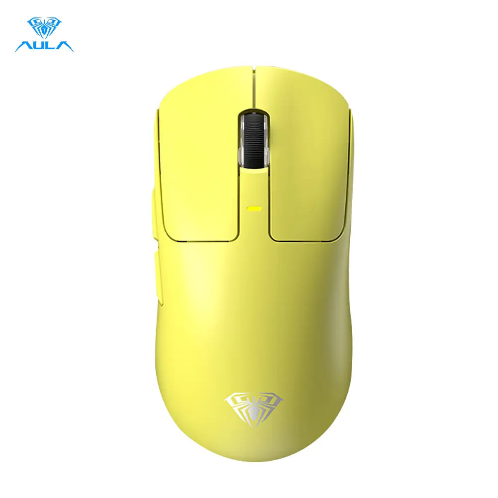 AULA SC680 Wireless Gaming Mouse, Tri-Mode 2.4G/BT5.0/USB-C Gaming Mouse, 10000 DPI Rechargeable Wireless Mouse, Gaming Mouse with 6 Programmable Buttons and Summer Anti-Slip Stickers, Office Desktop Laptop Accessories Ergonomic Mechanical Keyboard