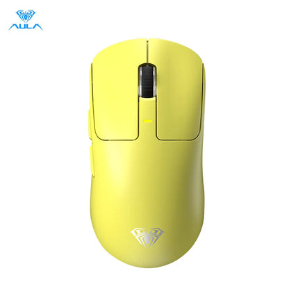 AULA SC680 Wireless Gaming Mouse, Tri-Mode 2.4G/BT5.0/USB-C Gaming Mouse, 10000 DPI Rechargeable Wireless Mouse, Gaming Mouse with 6 Programmable Buttons and Summer Anti-Slip Stickers, Office Desktop Laptop Accessories Ergonomic Mechanical Keyboard