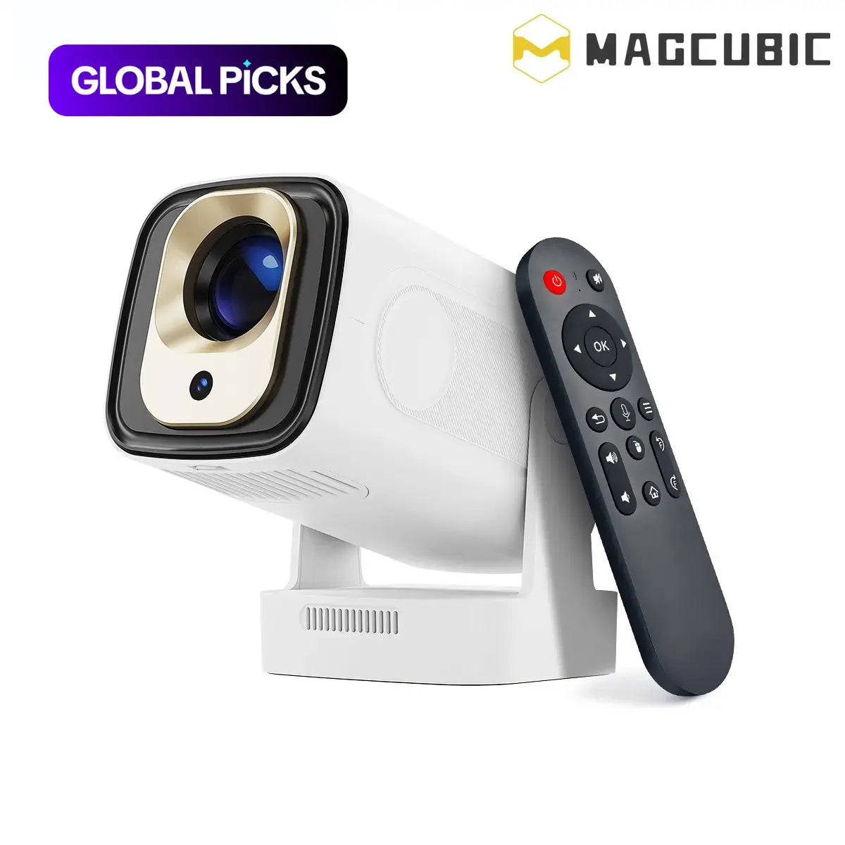 MAGCUBIC HY310 Wifi Smart Projector, 330 ANSI Auto-Focus Native 1080P, 130-Inch Screen, Wi-Fi 6 and Bluetooth 5.4 with Auto Keystone Correction for Home Cinema, Audio