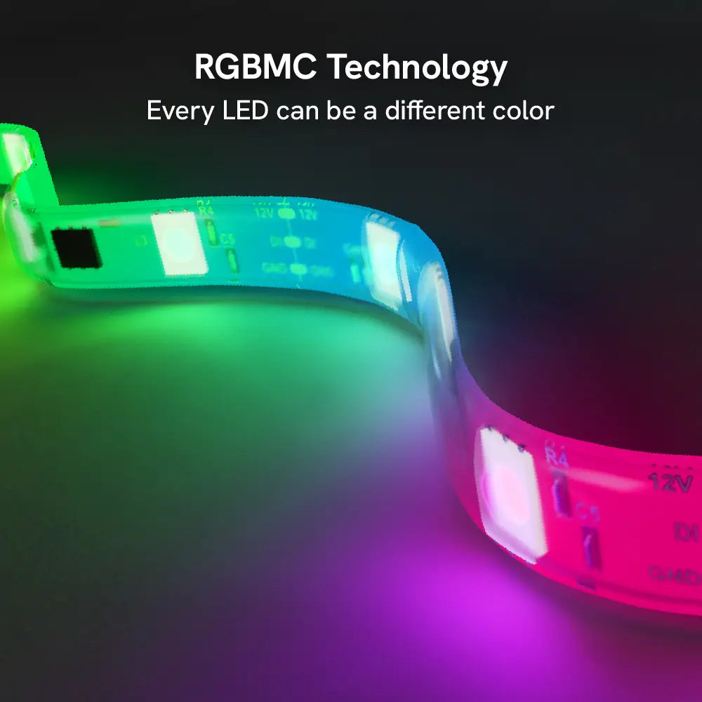 Aura TV Backlight for 50-85In TV LED Light Strip with Color Sync Technology for Immersive TV Light Adjustable RGBIC Lighting Music Visualizer App Control Customizable Scenes