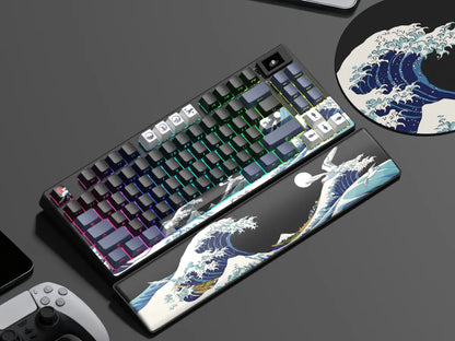 Womier Sk80 Pro Kanagawa Themed 75% Wireless Mechanical Keyboard with Multimedia Display with RGB