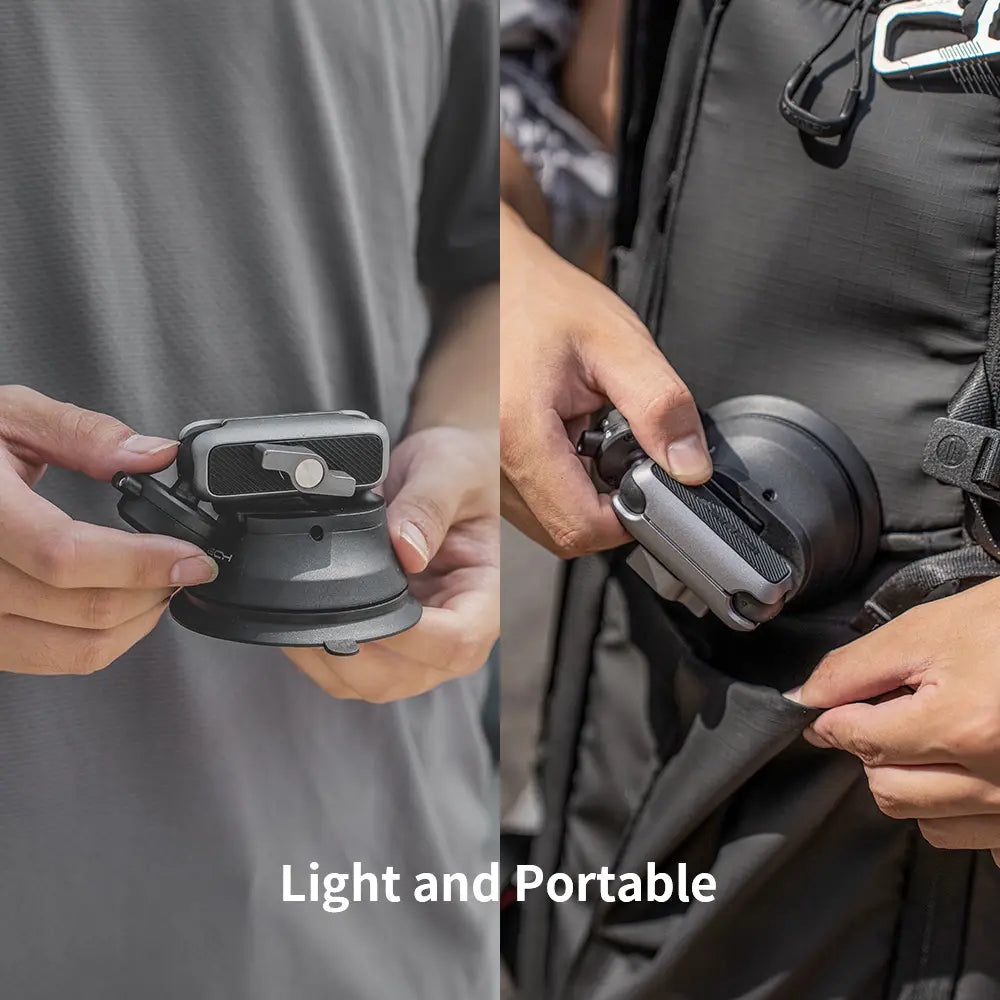 PGYTECH Caplock Suction Cup Camera Mount for DJI OSMO Action, Gopro, OSMO Pocket 3/2, Action Camera for Insta360 with 1/4"-20 Thread