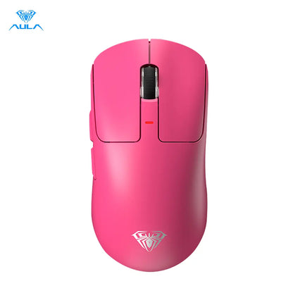 AULA SC680 Wireless Gaming Mouse, Tri-Mode 2.4G/BT5.0/USB-C Gaming Mouse, 10000 DPI Rechargeable Wireless Mouse, Gaming Mouse with 6 Programmable Buttons and Summer Anti-Slip Stickers, Office Desktop Laptop Accessories Ergonomic Mechanical Keyboard