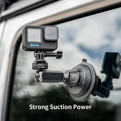 PGYTECH Caplock Suction Cup Camera Mount for DJI OSMO Action, Gopro, OSMO Pocket 3/2, Action Camera for Insta360 with 1/4"-20 Thread