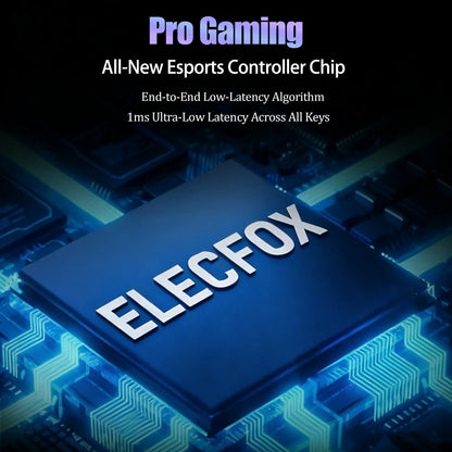 ELECFOX SPECTRA75 Mechanical Gaming Keyboard, Wireless Tri-Mode Connection, PBT Keycaps, RGB Backlight, LED Dot Matrix Display, Gasket Hot-Swappable, Multimedia Knob, Creamy Keyboard PC Accessories
